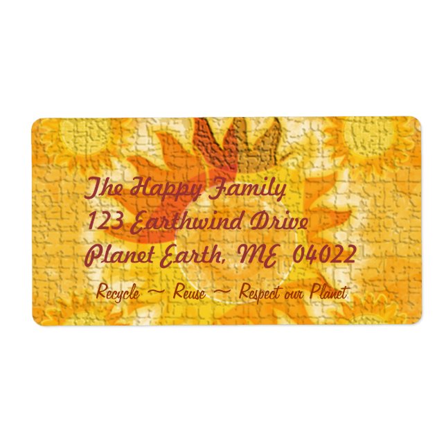 Planet Earth (orange) Label (Front)