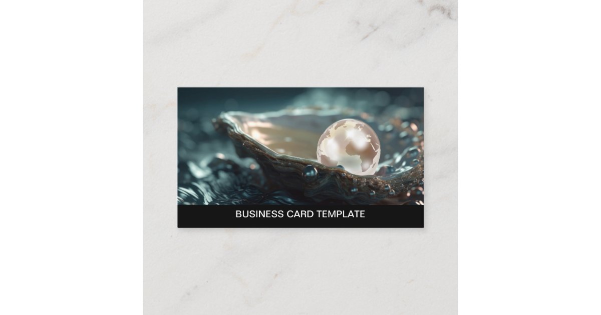 Earth Oyster Pearl Business Card Zazzle