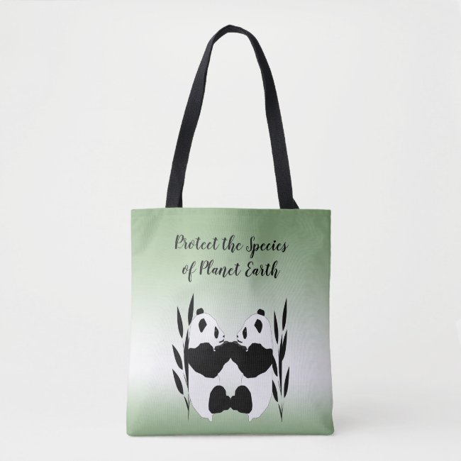 Planet Earth Pandas Protect the Species Tote Bag