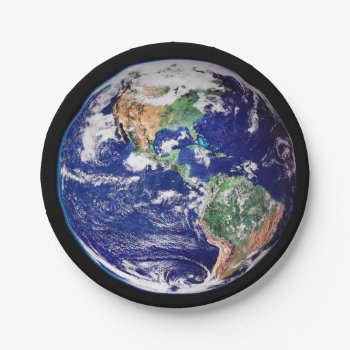 Planet Earth Paper Plates by interstellaryeller at Zazzle