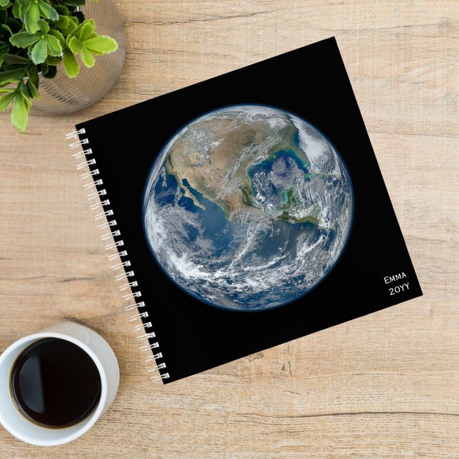 Planet Earth Photo, Outer Space, Fun Custom Notebook (Creator Uploaded)