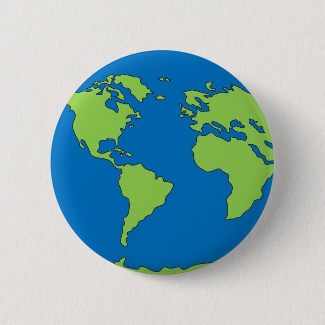 Planet Earth Pinback Button (Front)