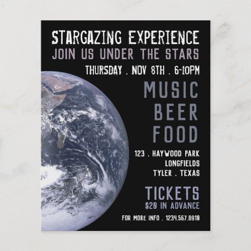Planet Earth Planetarium Event Advertising Flyer
