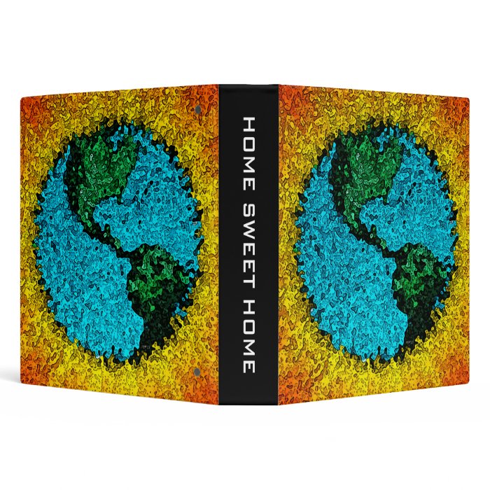 Planet Earth Pop Art Binder
