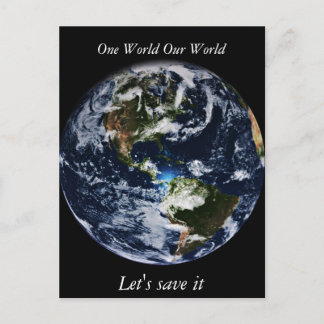 Planet earth postcard