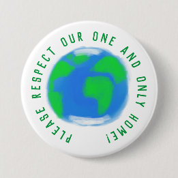 Planet Earth Respect Home Statement Button