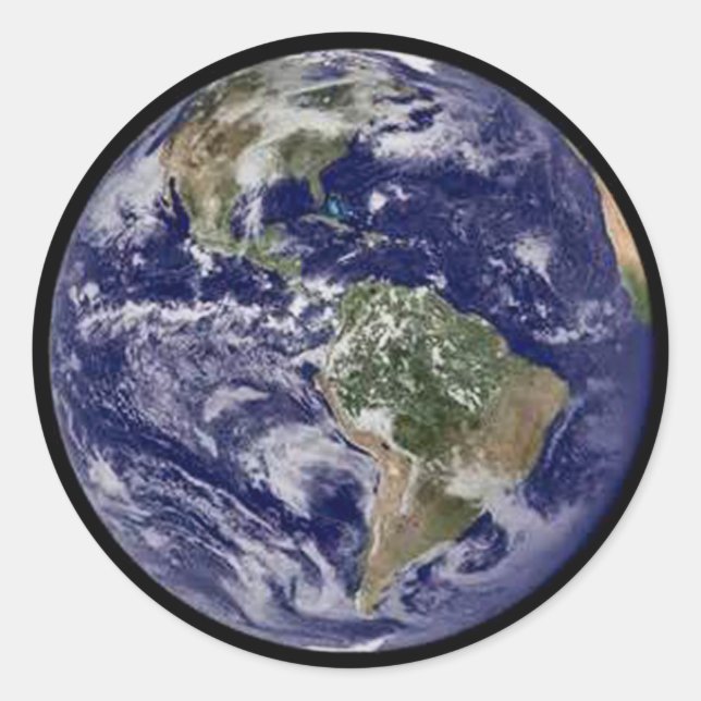 Planet Earth Round Stickers (Front)