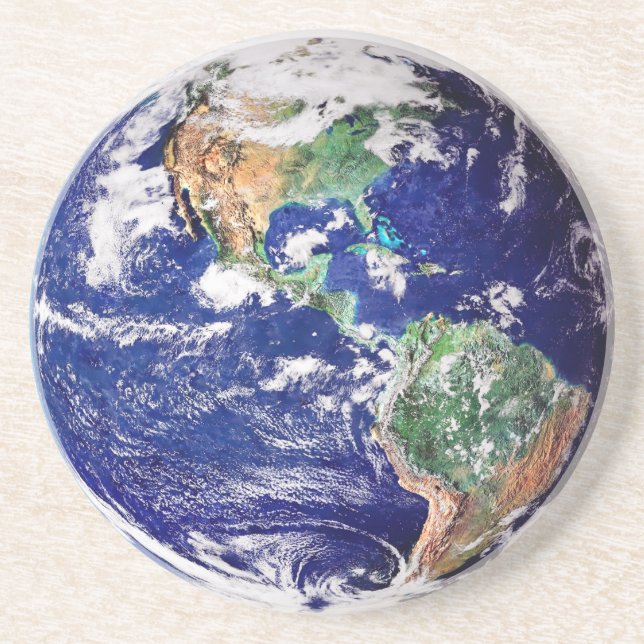 Planet Earth Sandstone Coaster (Front)