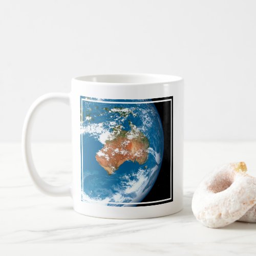 Planet Earth Showing Clouds Over Australia Coffee Mug
