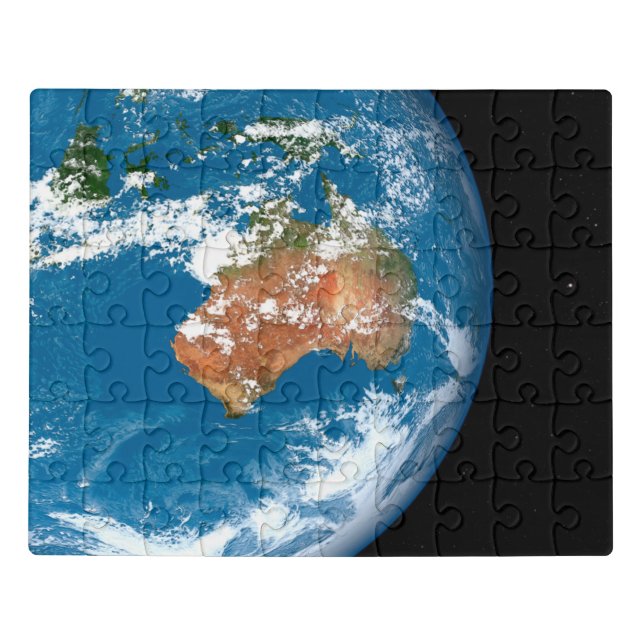 Planet Earth Showing Clouds Over Australia. Jigsaw Puzzle (Puzzle Horizontal)