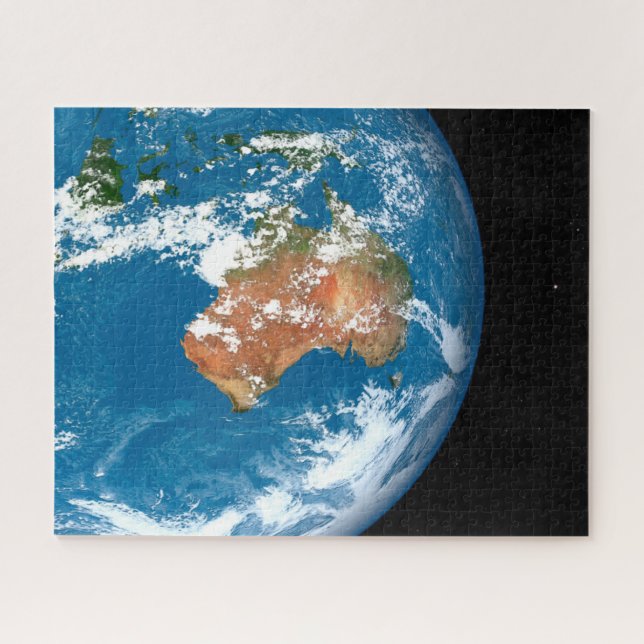 Planet Earth Showing Clouds Over Australia. Jigsaw Puzzle (Horizontal)