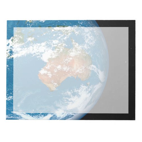 Planet Earth Showing Clouds Over Australia Notepad