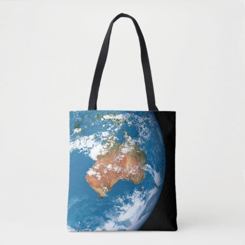 Planet Earth Showing Clouds Over Australia Tote Bag