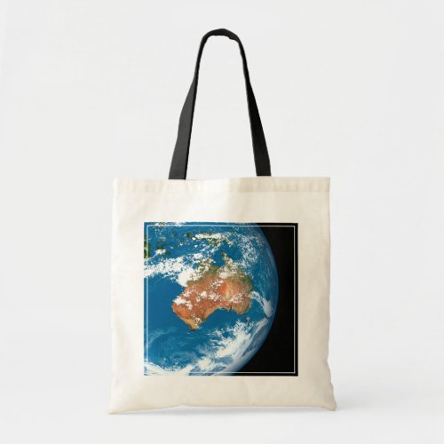 Planet Earth Showing Clouds Over Australia Tote Bag