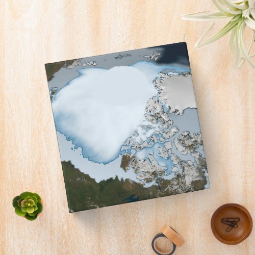 Planet Earth Showing Sea Ice Coverage In 1980 3 Ring Binder