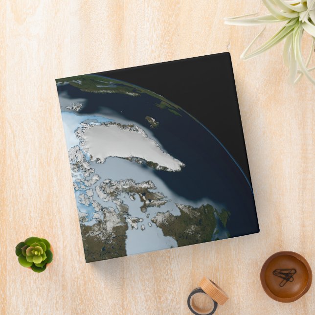 Planet Earth Showing Sea Ice Coverage In 1980. 3 Ring Binder (In Situ)