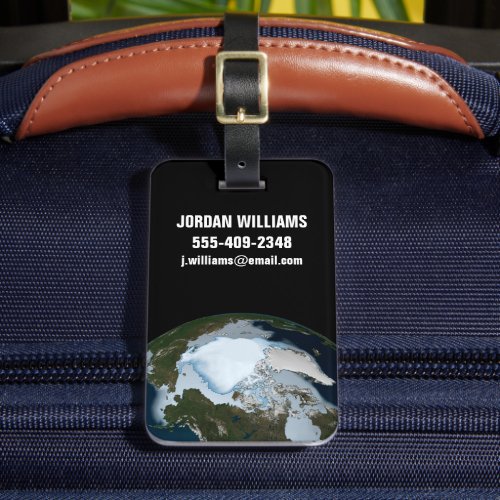 Planet Earth Showing Sea Ice Coverage In 1980 Luggage Tag
