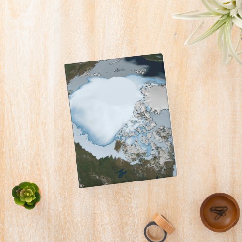 Planet Earth Showing Sea Ice Coverage In 1980 Mini Binder
