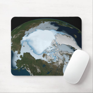 Planet Earth Showing Sea Ice Coverage In 1980. Mouse Pad