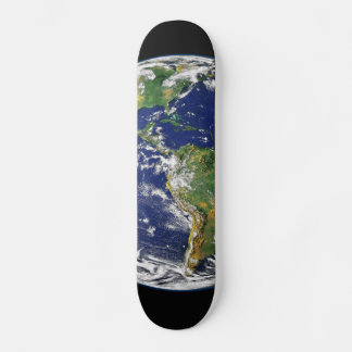 PLANET EARTH SPACE PHOTOGRAPHY BLUES GREENS BLACK SKATEBOARD