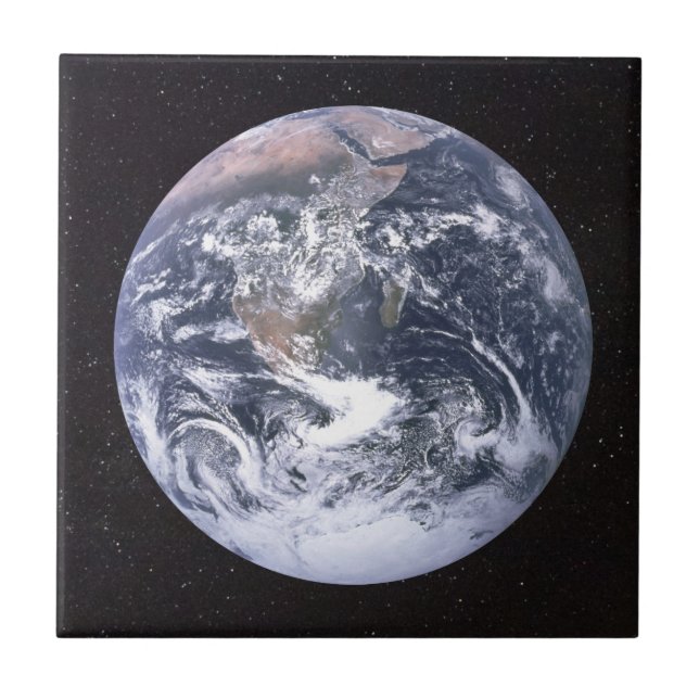 Planet Earth Starry Sky Ceramic Tile (Front)