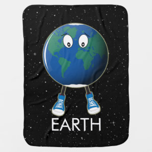 Planet Earth & Stars Baby Blanket