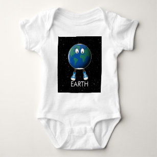 Planet Earth & Stars Baby Bodysuit
