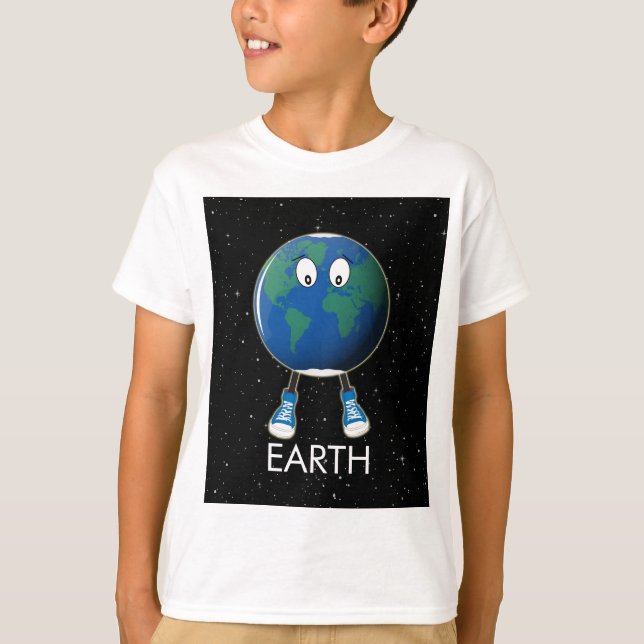 Planet Earth & Stars T-Shirt (Front)