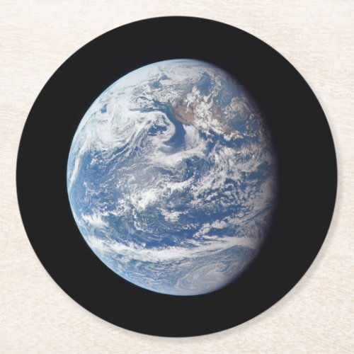 Planet Earth Taken By The Apollo 11 Crew Round Paper Coaster
