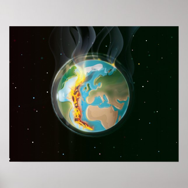Planet Earth Tectonic Plates Poster (Front)