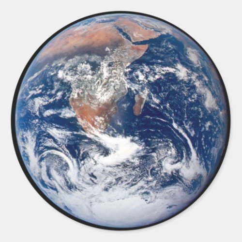 Planet Earth view from Apollo 17 Classic Round Sticker