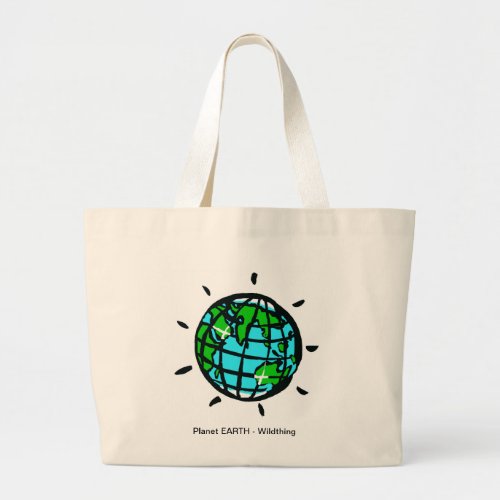 Planet EARTH  _Wildlife warrior _ Large Tote Bag