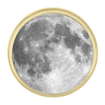 Planet Earth's Moon (solar System) ~ Gold Finish Lapel Pin by TheWhippingPost at Zazzle