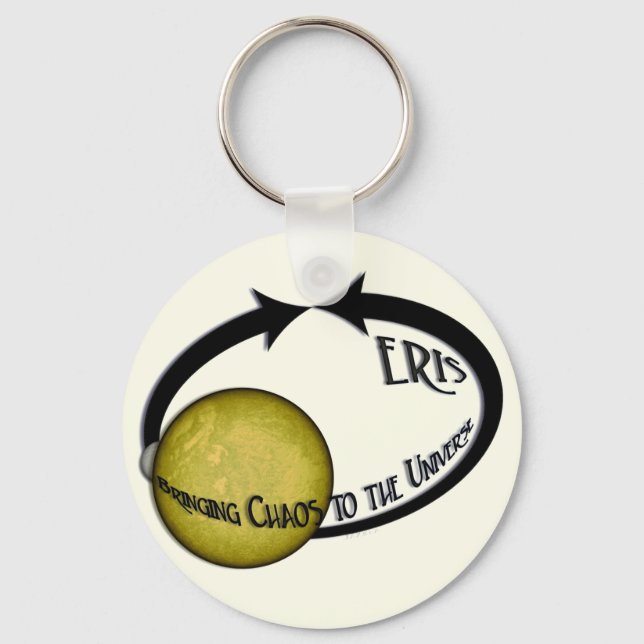 Planet Eris Bringing Chaos To The Universe Keychain (Front)