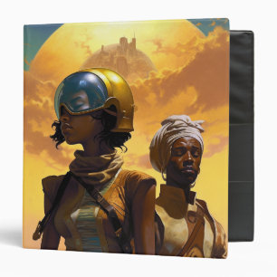 Planet Explorers Afrofuturistic Science Fiction 3 Ring Binder