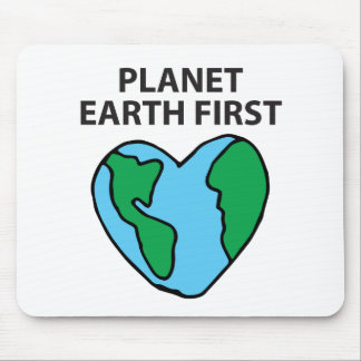 Planet First Ecofriendly Icon Happy Earth Clipart Mouse Pad