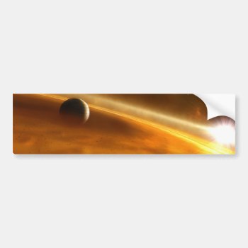 Planet Fomalhaut B Orbiting A Star Bumper Sticker by EnhancedImages at Zazzle