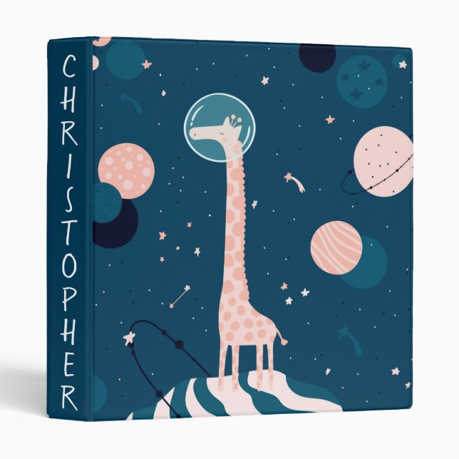 Planet Giraffe 3 Ring Binder (Front/Spine)