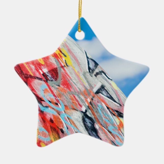 planet graffiti ceramic ornament (Front)