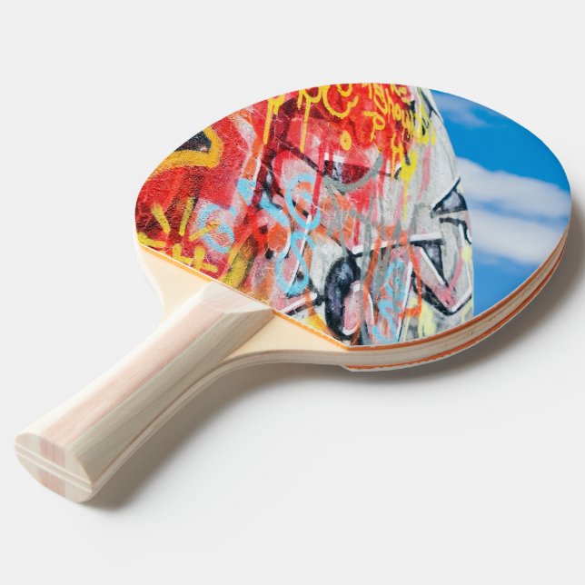 planet graffiti Ping-Pong paddle (Front Angle)