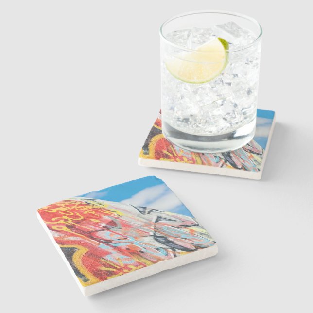 planet graffiti stone coaster (Side)