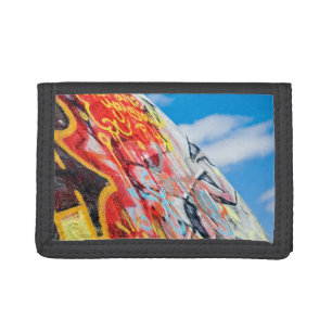 planet graffiti tri-fold wallet