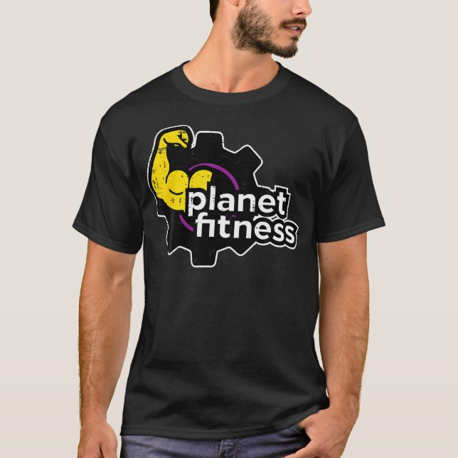 Planet Gym Fitness Bicep Workout Exercise Training T-Shirt (Front)
