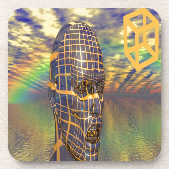 Planet illusion beverage coaster (Front)