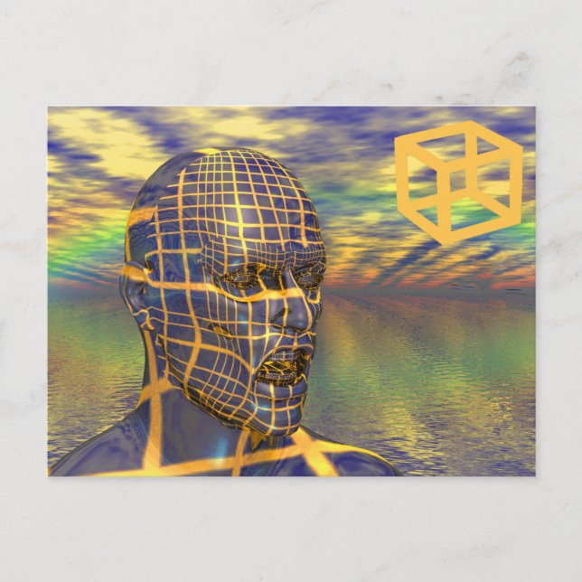 Planet illusion postcard (Front)