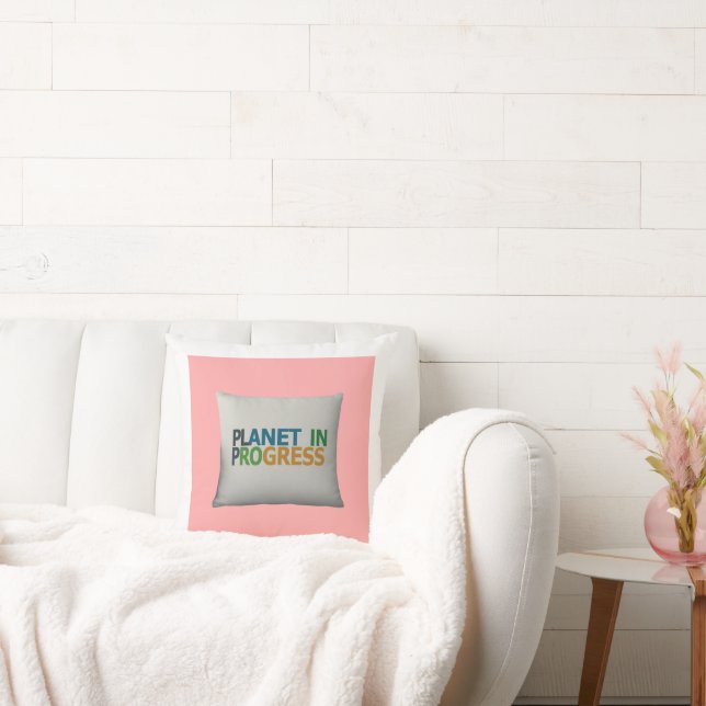 "Planet in Progress" Multi-Color Pillow Design (Couch)