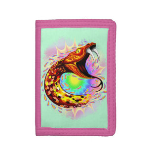 Planet Jill Round Lapel Pin Tri-fold Wallet
