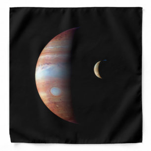 PLANET JUPITER AND ITS VOLCANIC MOON IO (space) ~ Bandana