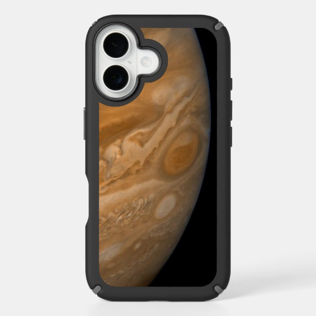 Planet Jupiter and the Red Spot Speck iPhone Case (Front)