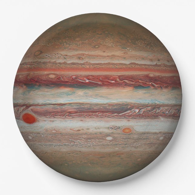 Planet Jupiter Astronomy Disposable Paper Plates (Front)